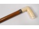 Cane sword with system pommel sculpted silver wooden barrel XIXth century