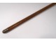 Cane sword with system pommel sculpted silver wooden barrel XIXth century