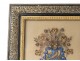 Hair work black wood frame gilded Souvenir flowers Napoleon III XIX