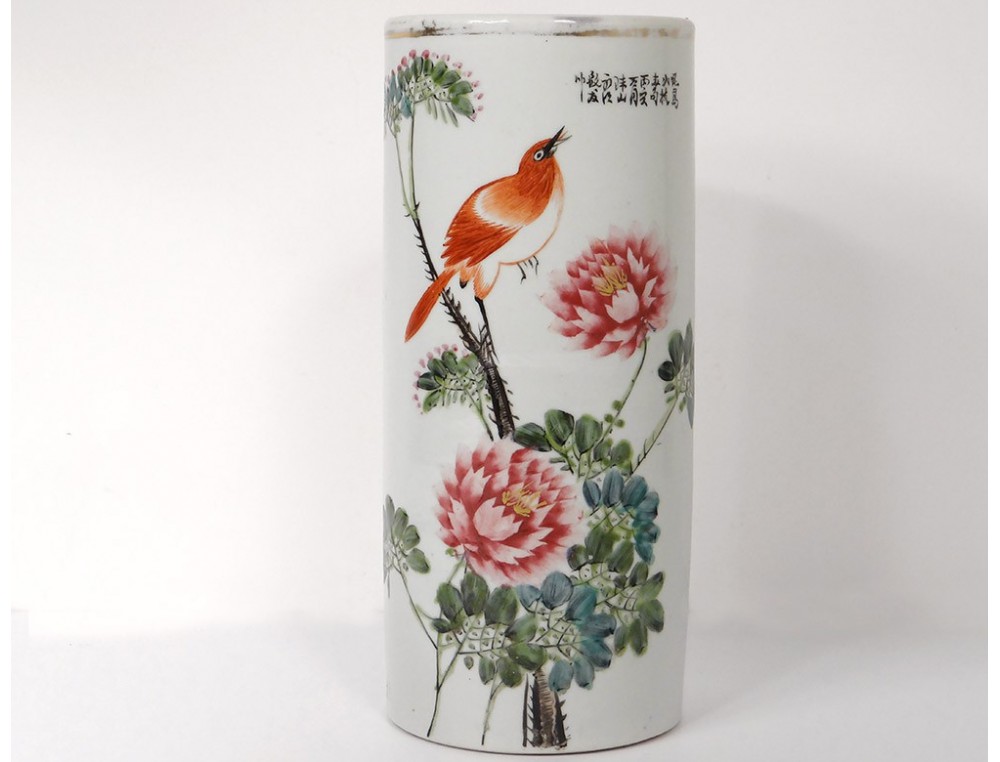Boîte repoussé en argent chinois vintage fleurs et oiseaux, 32