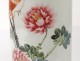 Vase Roll porcelain chinese birds flowers poem China signed XXth