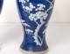 Pair small vases balusters porcelain China prunus Kangxi Yongzheng 18th