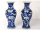 Pair small vases balusters porcelain China prunus Kangxi Yongzheng 18th