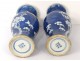 Pair small vases balusters porcelain China prunus Kangxi Yongzheng 18th