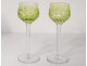 10 glasses wine Rhin Roemers crystal Saint-Louis color model Traminer XXè