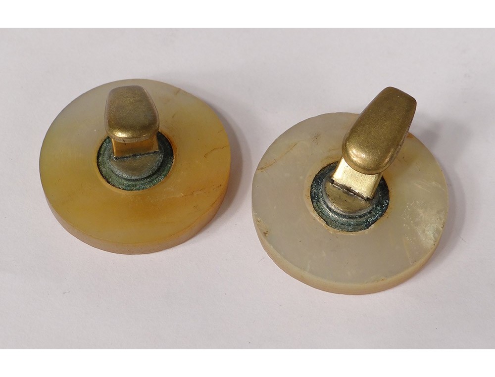 Boutons de manchette 1940 en nacre - Boutons de Manchette