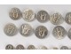 Lot 27 buttons of uniform livery monogram WB silver silver Agry XIX