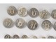 Lot 27 buttons of uniform livery monogram WB silver silver Agry XIX