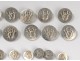 Lot 27 buttons of uniform livery monogram WB silver silver Agry XIX