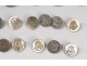 Lot 27 buttons of uniform livery monogram WB silver silver Agry XIX