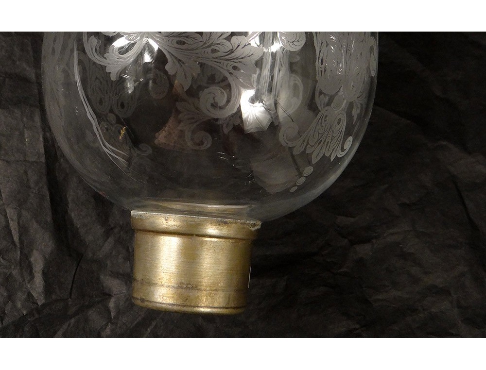 Photophore Vase Vintage En Cristal Baccarat - Bougie Support - Très Bon état