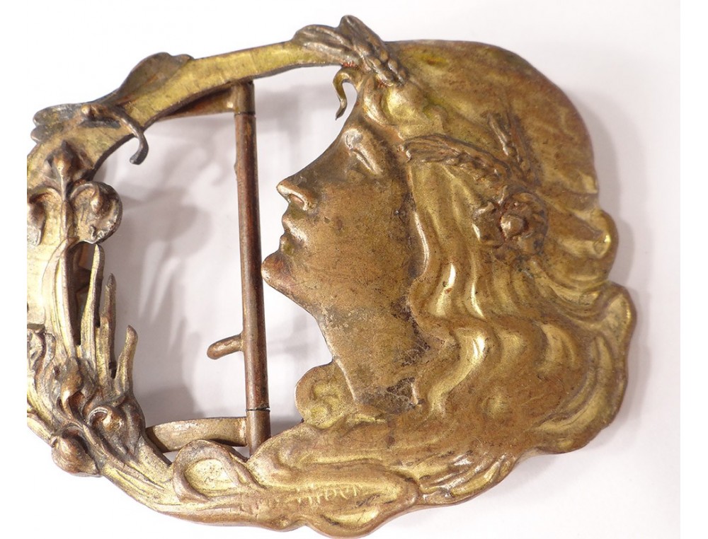 Boucle de ceinture Art nouveau de 3 pouces 1890-1910 - Canada