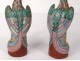 Pair sculptures Chinese porcelain birds phoenix China Chinese XIXth c.