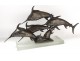 Sculpture bronze swordfish marlins WA Lovegrove founder Susse Paris XXème