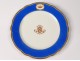 12 plates porcelain Paris Gille Young crown marquis Napoleon III 19è