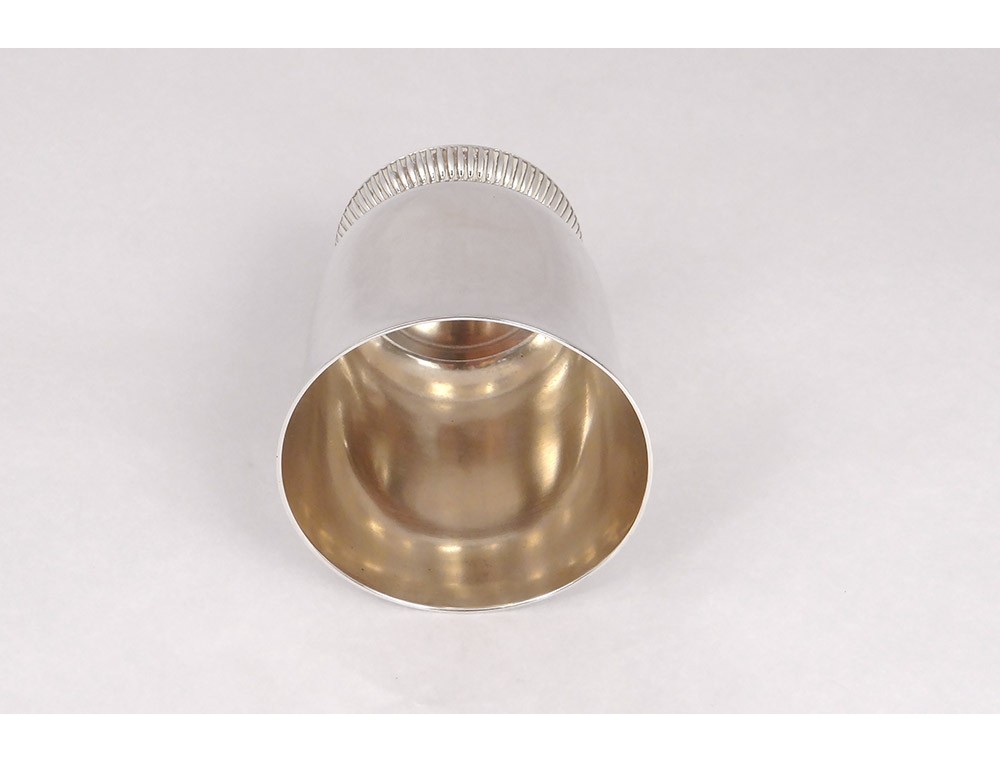 Timbale Piédouche Argent Massif Cardeilhac