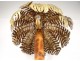 Large lamp Jansen palm tree gilt brass wood bamboo design 1970 XXth century