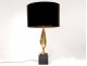 Lampe Maison Charles France Epi of corn gilt bronze marble black design XXè