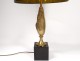 Lampe Maison Charles France Epi of corn gilt bronze marble black design XXè