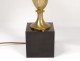 Lampe Maison Charles France Epi of corn gilt bronze marble black design XXè