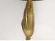 Lampe Maison Charles France Epi of corn gilt bronze marble black design XXè