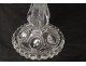 Pair candelabra candlesticks 3 lights crystal pendants Baccarat Medallion XXth