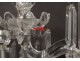 Pair candelabra candlesticks 3 lights crystal pendants Baccarat Medallion XXth