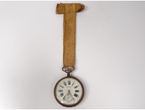 Watch regulator metal dial enamelled cloth golden watch nineteenth century