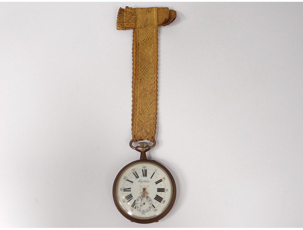 Montre De Poche Ancienne Régulateur à Restaurer - Cadran émaillé Chiffres Romains - Avant 1920