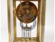 Pendulum cage golden brass beveled glasses Japy Frères french clock XIXth c.