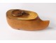 Snuffbox wood carved sabot shoe Popular Art french snuffbox XXème