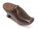 Big Snuffbox Shoe Wooden Clog Sculpted Art Popular Snuffbox XIX