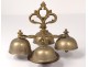 Doorbell ceremony 4 bells bronze gilded cross church church 19th century