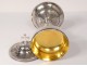 Ciborium solid silver Cock Minerva vine cross silver ciborium 522gr XIX