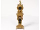 Clock of parquet miniature bronze gilt angelot agate mousse clock XIX