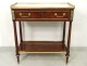 Small console Louis XVI mahogany marble white gilt bronze XIXth century