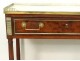 Small console Louis XVI mahogany marble white gilt bronze XIXth century