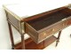 Small console Louis XVI mahogany marble white gilt bronze XIXth century