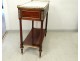 Small console Louis XVI mahogany marble white gilt bronze XIXth century