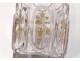Glass goblet Charles X crystal carved Baccarat gilding vine grapes XIXth c.