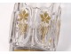 Glass goblet Charles X crystal carved Baccarat gilding vine grapes XIXth c.