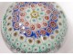 Sulfur paperweight crystal Baccarat millefiori flowers paperweight XIXth