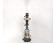 Oil lamp porcelain woman flowers vine bronze gilt Napoleon III XIXth