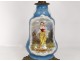 Oil lamp porcelain woman flowers vine bronze gilt Napoleon III XIXth