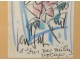 Drawing Gen Paul fleur Rose Paris 1962 dedication All my best wishes XXè