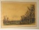 Lithograph Jean Carzou landscape character city trees 1959 20th century
