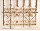 Window grille Moroccan wrought iron and painted wood, twentieth