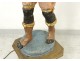 Torchiere 5 lights wood carved polychrome Negro Italy metal 20th century