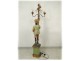 Torchiere 5 lights wood carved polychrome Negro Italy metal 20th century