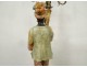 Torchiere 5 lights wood carved polychrome Negro Italy metal 20th century